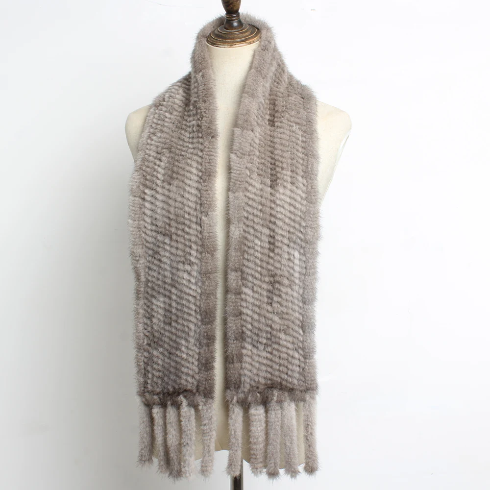 Новый модный шарф из натурального меха норки женский 100% шаль зимние женские