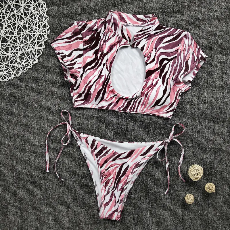 Женский комплект бикини с чашками пуш ап и бюстгальтером низкой талией бандажный