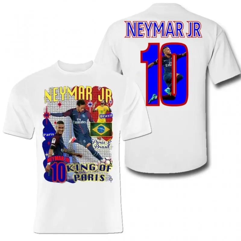 Неймар полиэстер спортивная футболка PSG Бразилия Дети Париж Футбол Рубашка