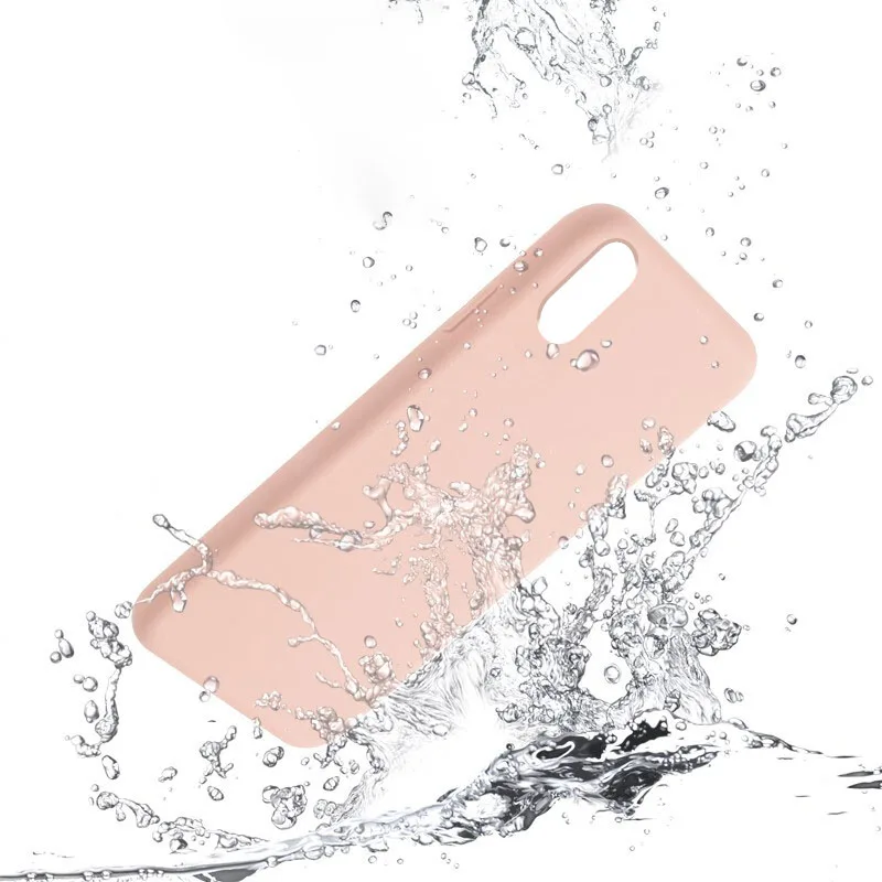 Keajor Phone Case For Iphone X XS XR Soft Liquid Silicone Bumper Fundas Baby Skin Back Cover Apple Max |