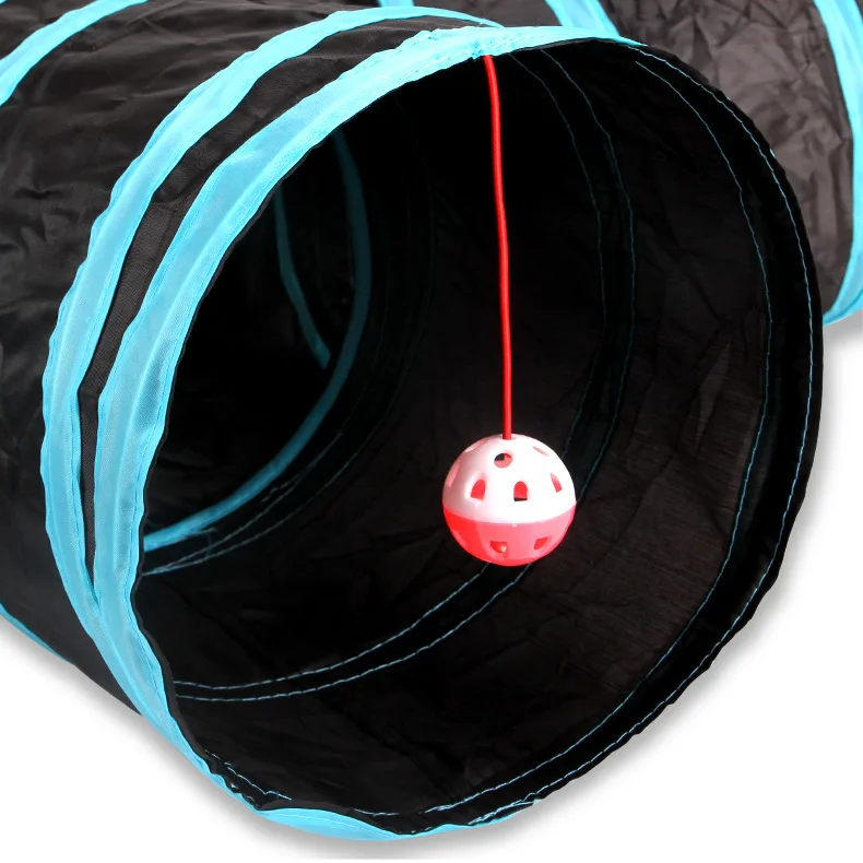 Foldable Pet Cat Tunnel Toy Collapsible 5 Holes S-type Tent Play Tube Indoor Outdoor Training Tubes | Дом и сад