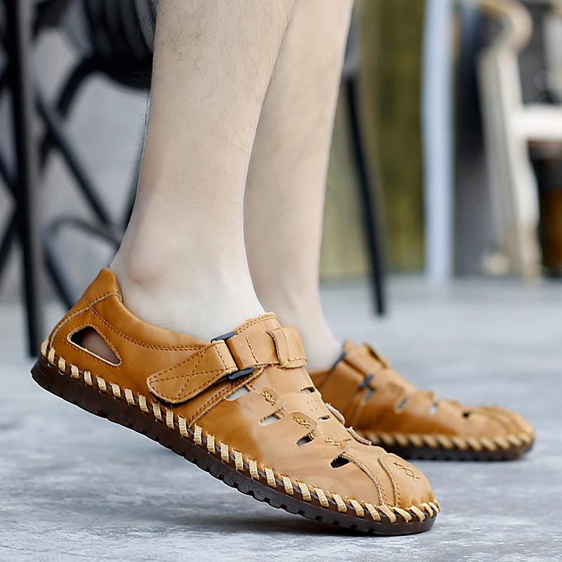 

Sandalen Heren Sandale Homme Sport Sandalle Outdoor Sandals Men For 2020 Ete Summer Men's Beach Sandalias Man Safety Leather