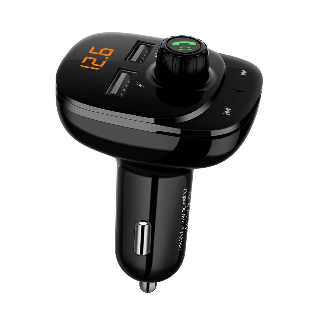 DC 12 V-24 V Dual USB Автомобильное зарядное устройство Bluetooth 5 0 автомобильный