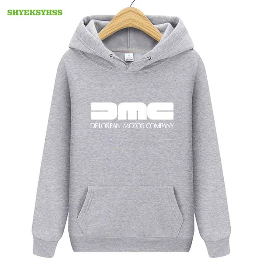 

New Men's Hoodie DMC DeLorean Printed Top Back to the Future Movie DMC-12 Car Hoodies Men's Retro Fashion Clothing 2020