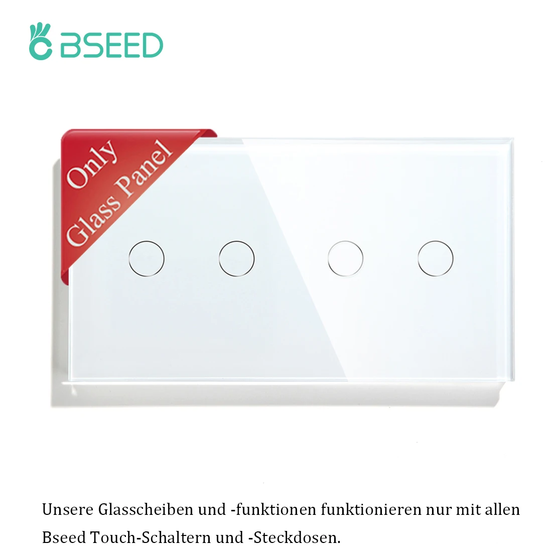 Белая стеклянная панель Bseed стандарта ЕС России Великобритании с основанием