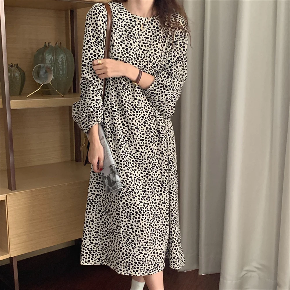 

Alien Kitty Fashion Florals Close Waist Slim Women Maxi Dress Lace-Up New Loose Sweet Casual Elegant Vestidos Autumn Office Lady