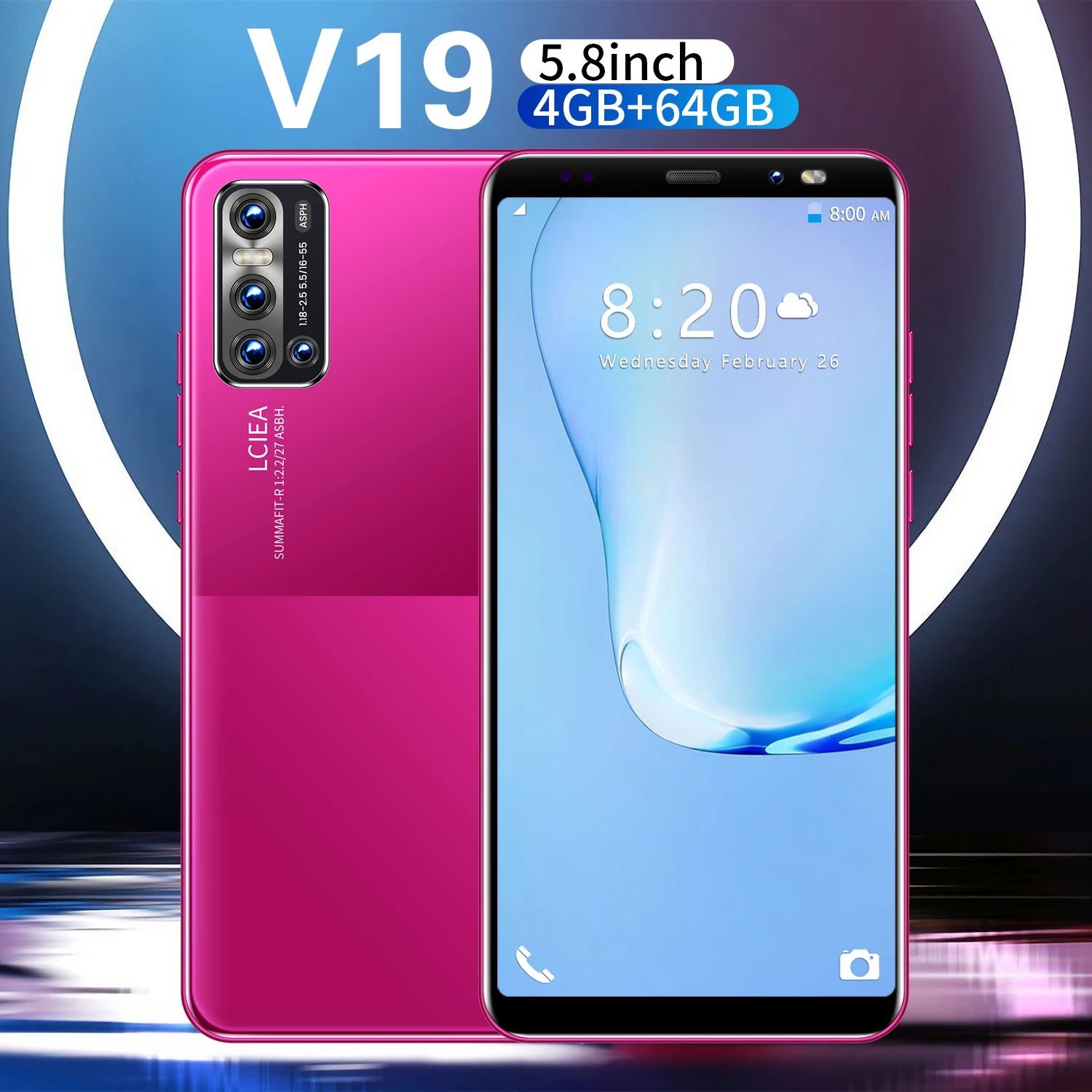 

V19 Global version VIVI 7.2" smartphone 8CORE 256GB 10-core 4 camera phone V19 gaming phone 5600mah 4G 5G