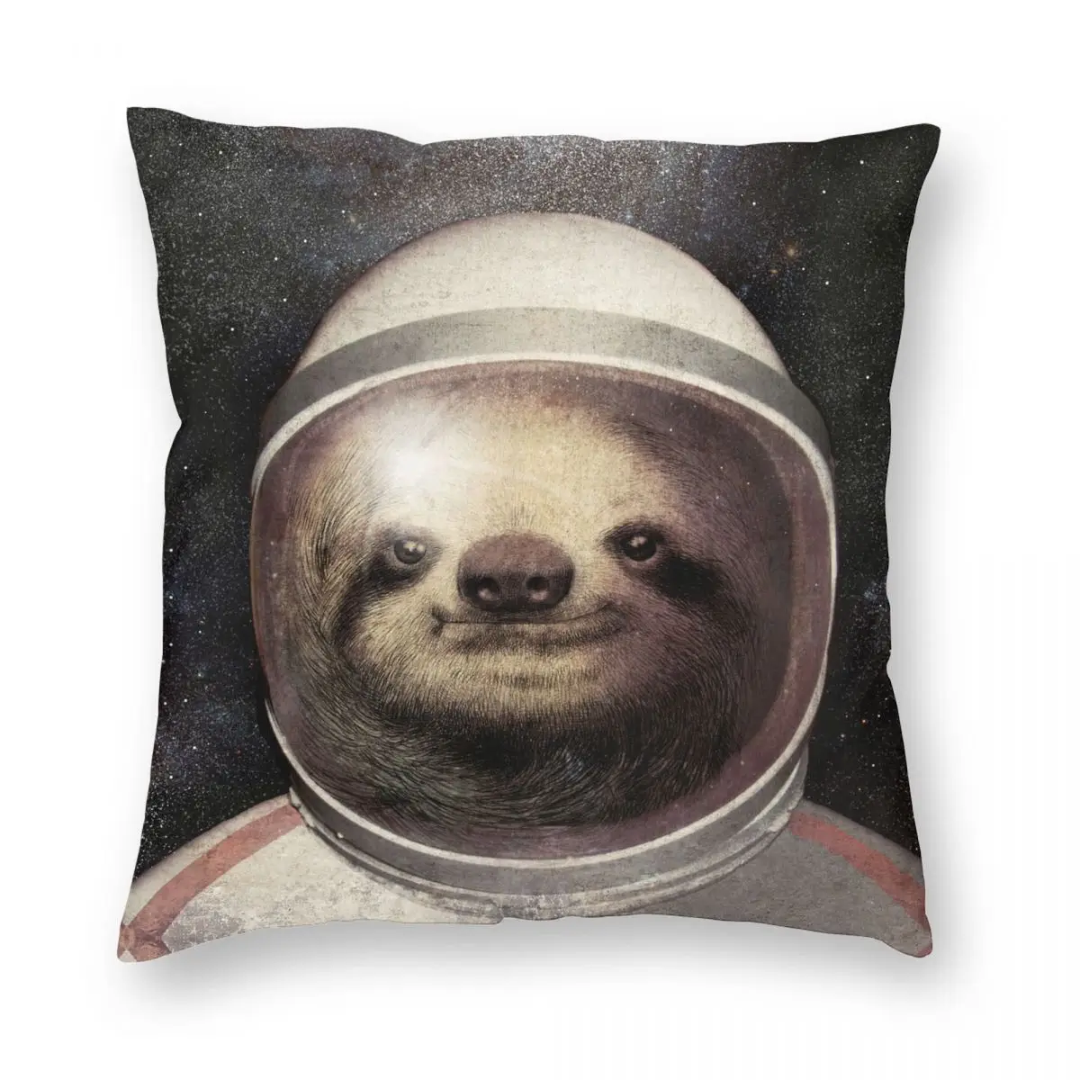 

Space Sloth Square Pillowcase Polyester Linen Velvet Creative Zip Decor Throw Pillow Case Home Cushion Cover