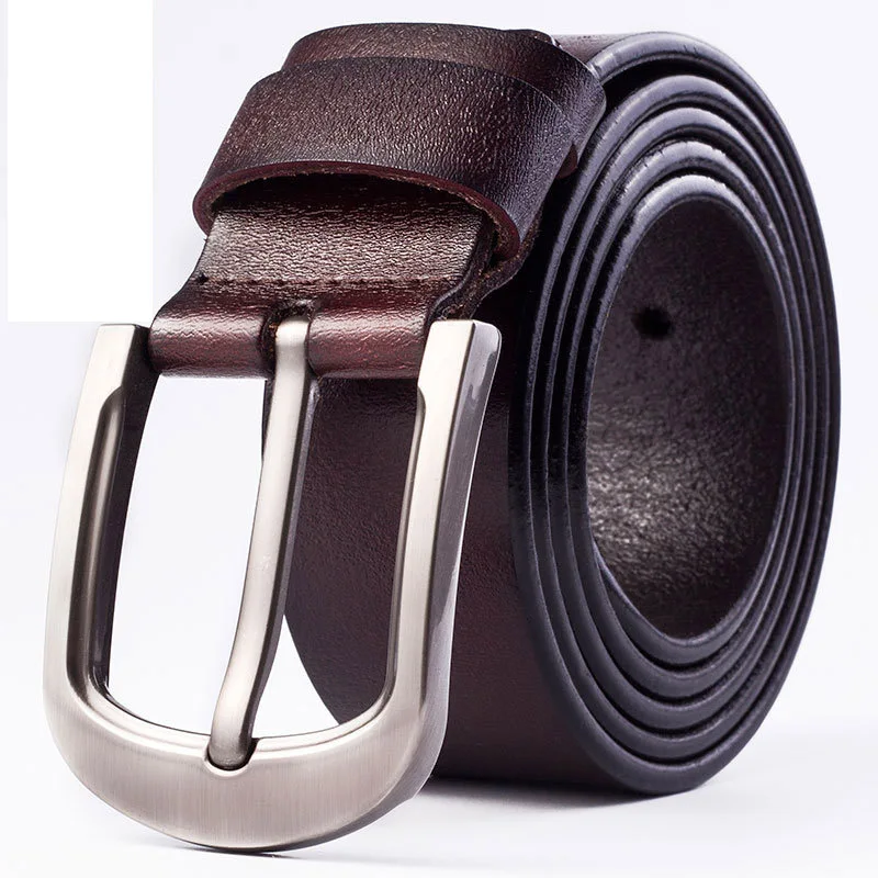 

Schinteon Men Cowhide Genuine Leather Jean Pin Buckle Belt Casual Waist Strap High Quality Yellow belt for men designer