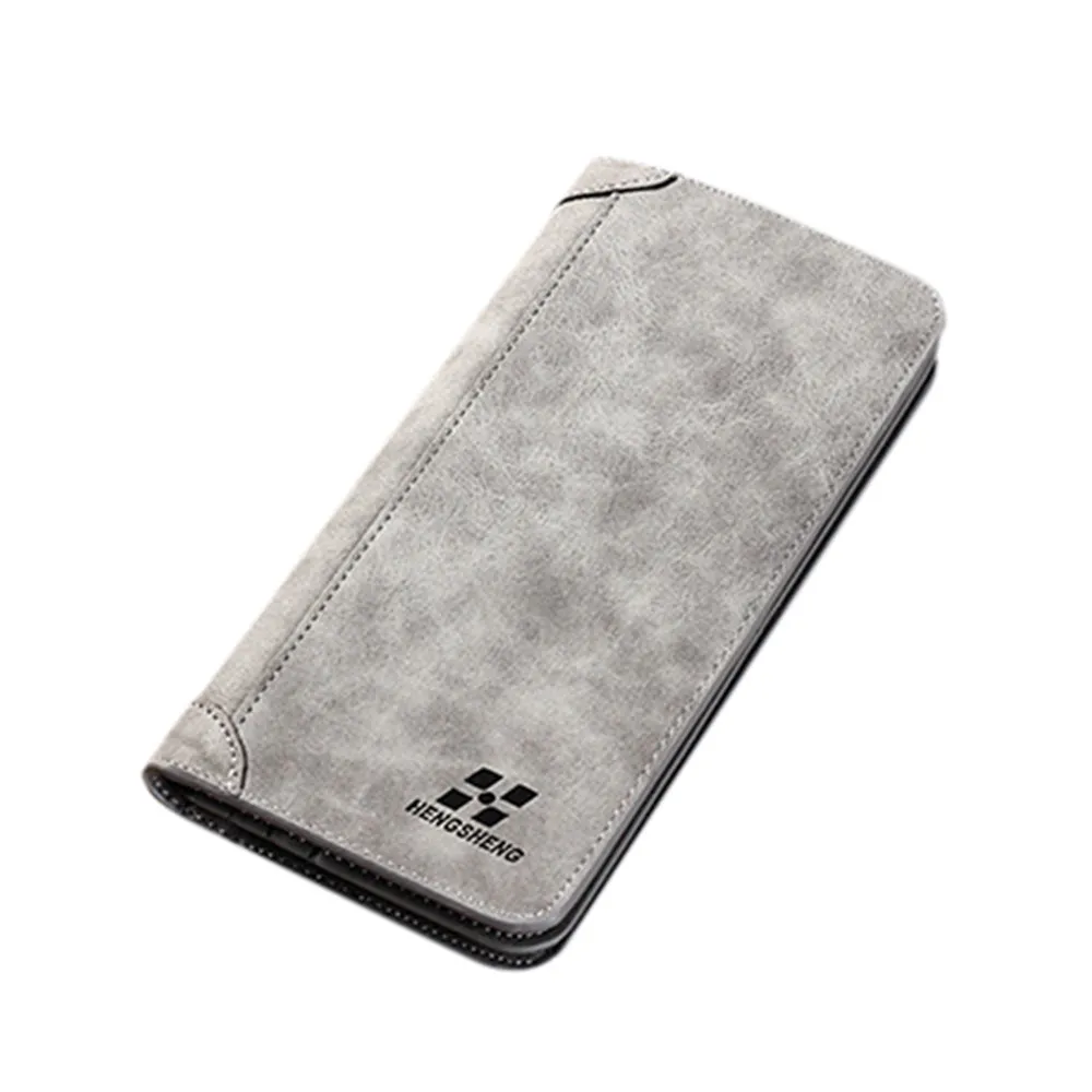 Мужской кошелек тонкий клатч длинный кожаный однотонный мягкий мужской 2019 |