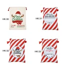 Рождественский подарок, мешки Санта Клауса, 1 шт., 44 вида, холст на шнурке, большой Санта-Клаус, Детский новогодний подарок, украшение для дома ручной работы