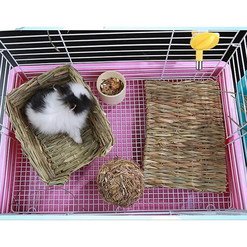 Rabbit Mat Grass Mats For Rabbits Safe & Edible Cages Bunny Chew Toys | Дом и сад