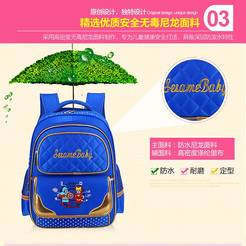 2020 NEW school bag for boys girls children orthopedic backpack kids cartoon print Nylon waterproof book bag primary school bags