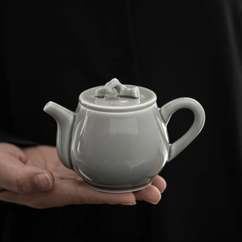 

Ice Gray Glaze Tea Pot Japanese Ceramic Household Kung Fu Teaset Pu'Er Urgently In Need Of Hand Pots Gift Customization