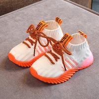 new spring luminous childrens sneakers breathable knitted kids casual shoes baby glowing sneakers boys running shoes 21 30