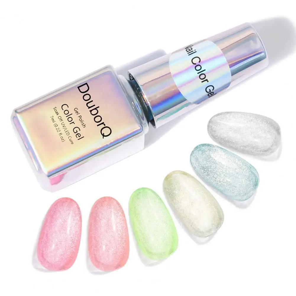 

6Pcs/Set 7ml Water Sense Nail Color Polish Cat Eye Effect Multiple Colors Manicure Poly Soak Off Building Gel for Female