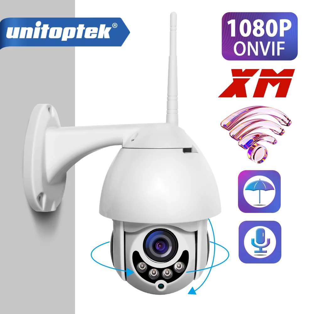 Wifi камера наружная камера наблюдения с датчиком PTZ IP камера 1080p Onvif 2MP Беспроводная скорость безопасности купольная камера ИК камеры скрытого наблюдения P2P приложение XMEye