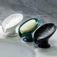 luxury ceramic soap dish household creative soap holder hot selling bathroom drain soap holder bathroom decoration accessories