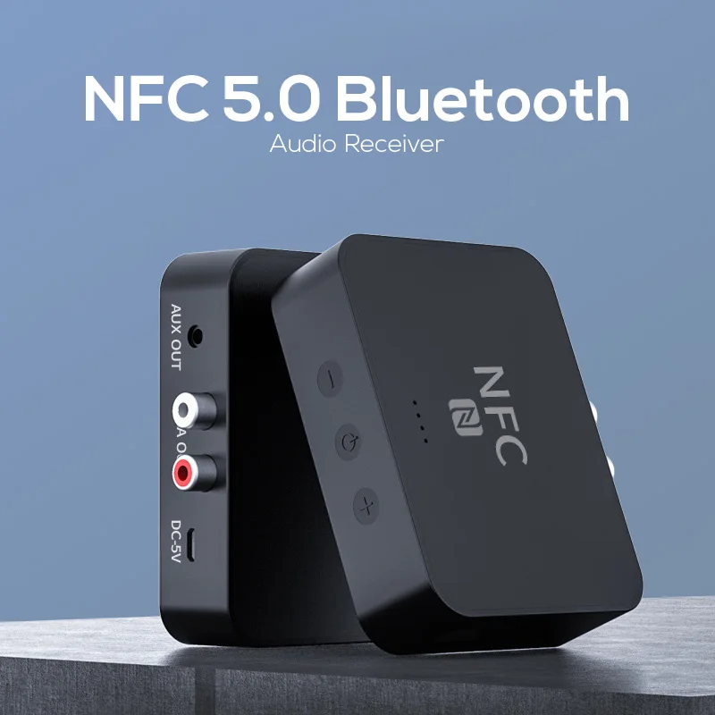nfc wireless bluetooth 5 0 receiver rca 3 5mm aux jack music receiver hifi audio adapter mic for car blutooth receptor free global shipping