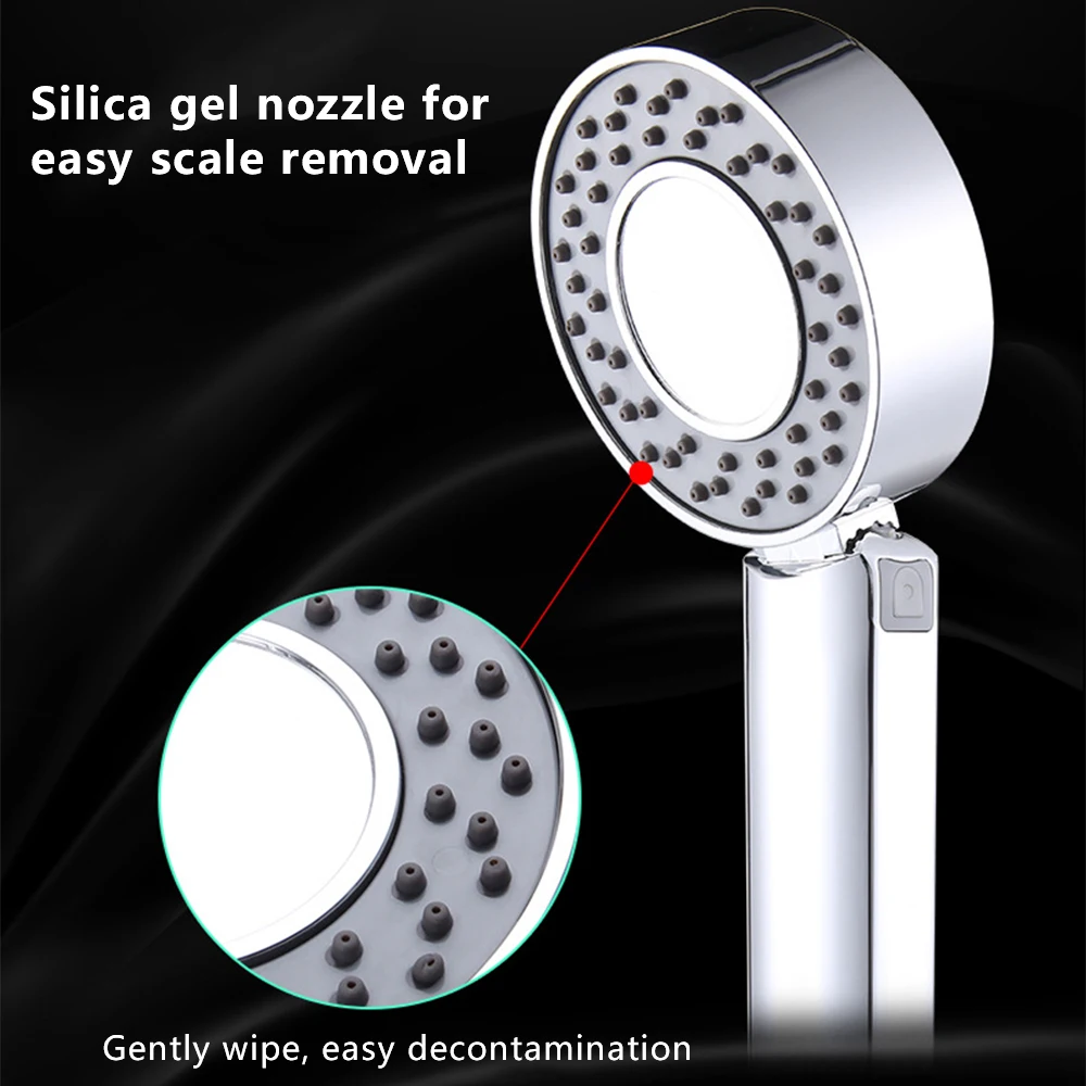 

1PC High Pressure Bathroom Showerhead Double Sided Dual Function Shower Head ABS Water Saving Booster Bath Shower Supplies