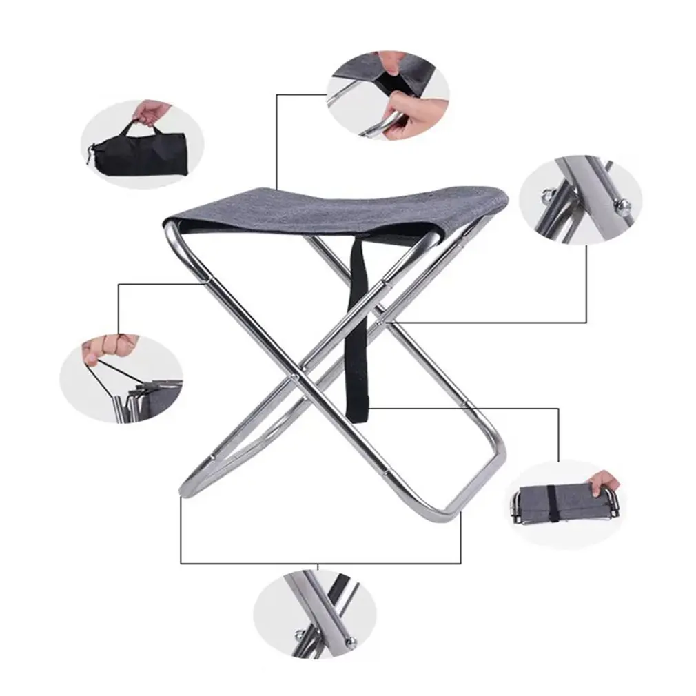 

Folding Fishing Chair Lightweight Picnic Camping Chair Foldable Aluminium Cloth Outdoor Portable Easy To Carry Outdoor Furniture