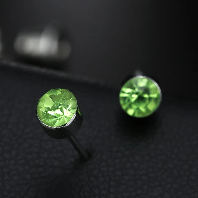 6 пар многоцветный камень кристалл серьги шпильки набор элегантные Pin Комплект