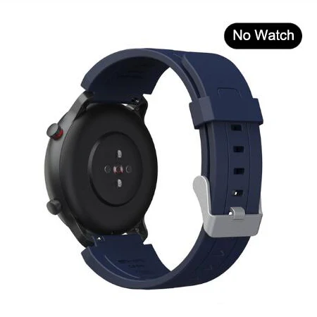 midnight blue Для amazfit gtr 47 мм ремешок 22 мм 20 мм спортивный силиконовый ремешок для часов Huami amazfit gts/для amazfit gtr 42 мм умные аксессуары - Цвет: midnight blue