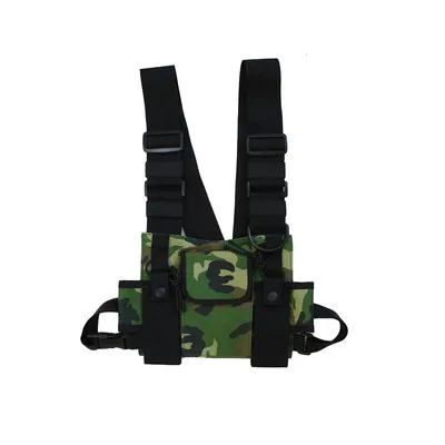 Tactical 001 Military Vest Chest Equipment Bag Sling Walkie Talkie Radio Waist Bag Two-Way Radio