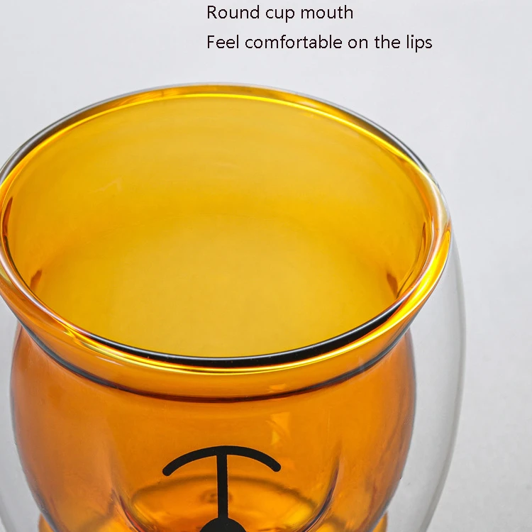 250 мл с двойными стенками прозрачная стеклянная чашка креативные Носки рисунком