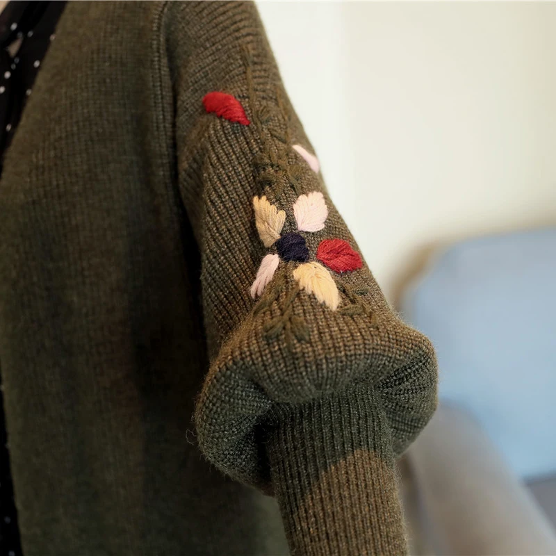 

Autumn Women Long Sweater Cardigan Coats Fashion Winter Korean Long Sleeve Loose Knitwear Tops Pull Femme Plus Size Clothes G814