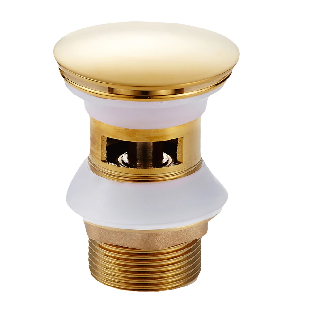 

Bathroom Basin Sink Pop Up Drain Waste Stopper Cap Washbasin Plug Bathroom Kitchen Bathtub Faucet Accessories Black Gold White