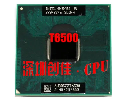 Для ноутбука intel cpu Core 2 Duo T6500 cpu 2M cache/2,1 GHz/800/двухъядерный процессор Socket 479 для ноутбука GM45 PM45