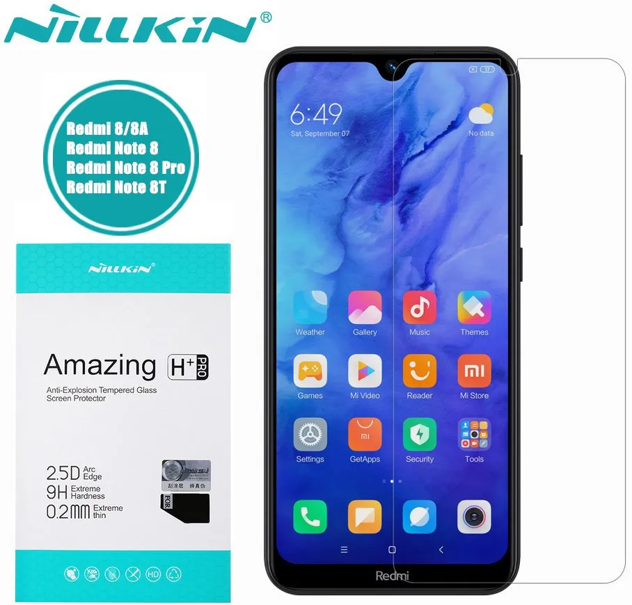 Защитное стекло Nillkin 9 H/H + Pro закаленное 2.5D для Redmi Note 8 8A|Защитные стёкла и плёнки
