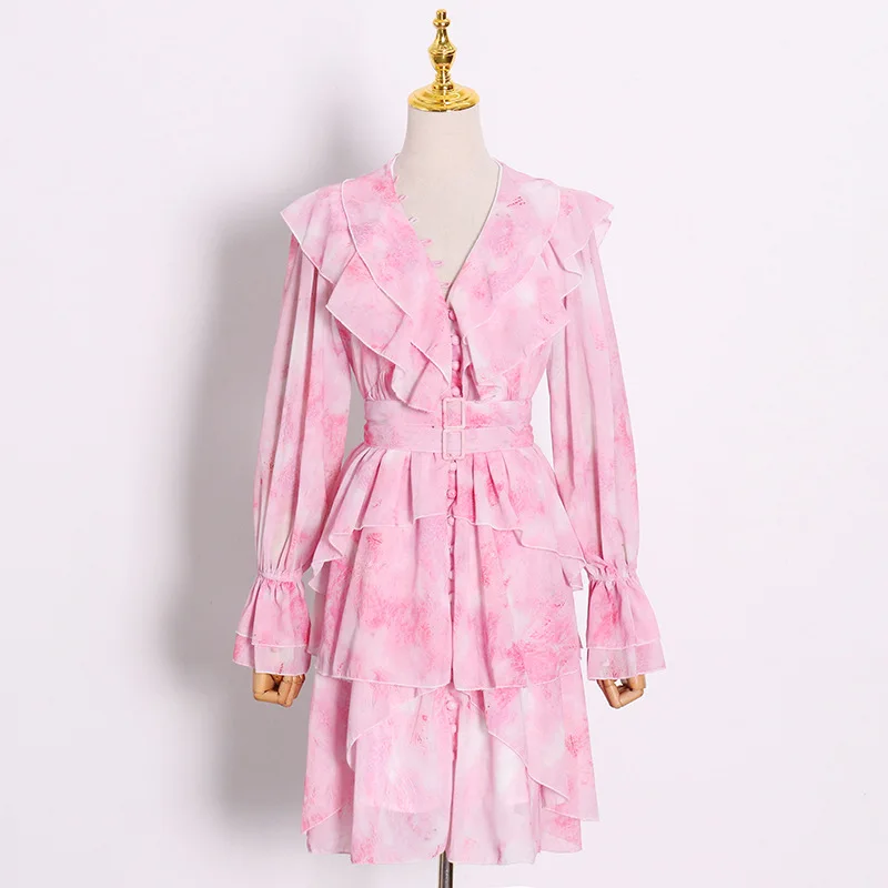 

Bohemian Dress E Girl Tops for Women Summer Vestido Casual Spring Blue Beach Sundress Cute Chiffon Fairy Clothes Sexy 2021