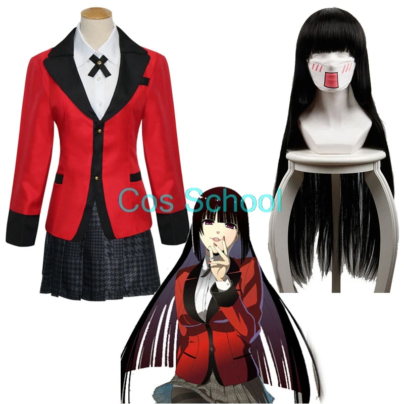 Cos School Kakegurui компульсивный игрок костюмы для косплея Jabami Yumeko школьная форма и