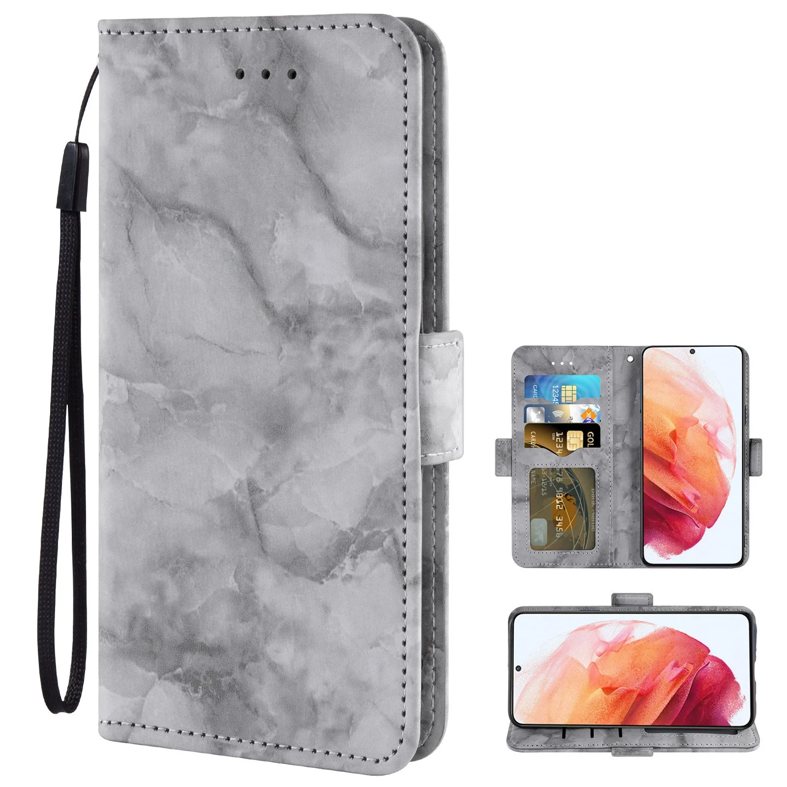 

For Samsung Galaxy Note 9 8 5 4 3 20 Ultra 5G 10 Plus Pro Lite Note20 Ultra Note 10Lite Magnetic Mobile Phone Case With Lanyard