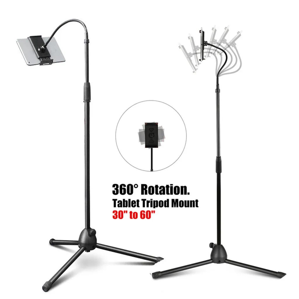 

Universal Tripod Floor Stand Holder Adjustable Gooseneck For iPad iPhone Tablet