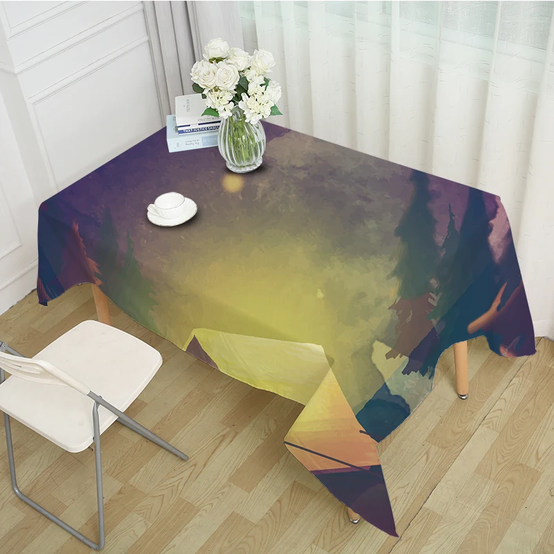 Маленькая чистая и свежая современная контрастная скатерть с антендией