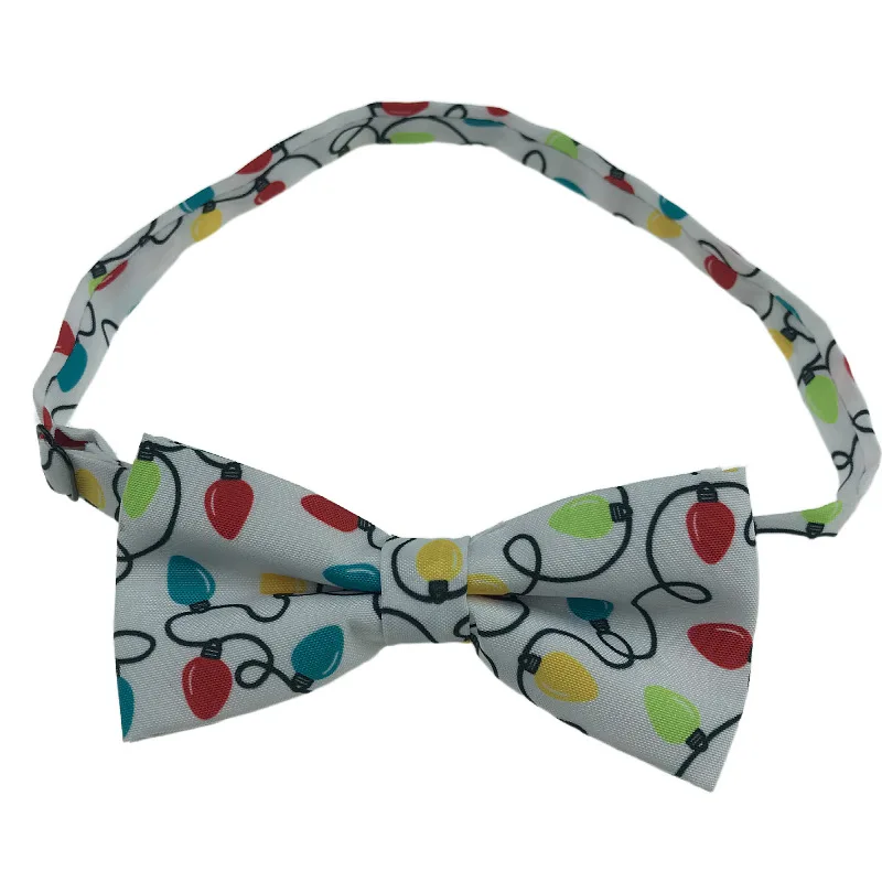 

Christmas Bow Tie for Men Women Red Green Snowflake Tree Xmas Pattern Bowtie Santa Festival Party Accessories Christmas Gifts