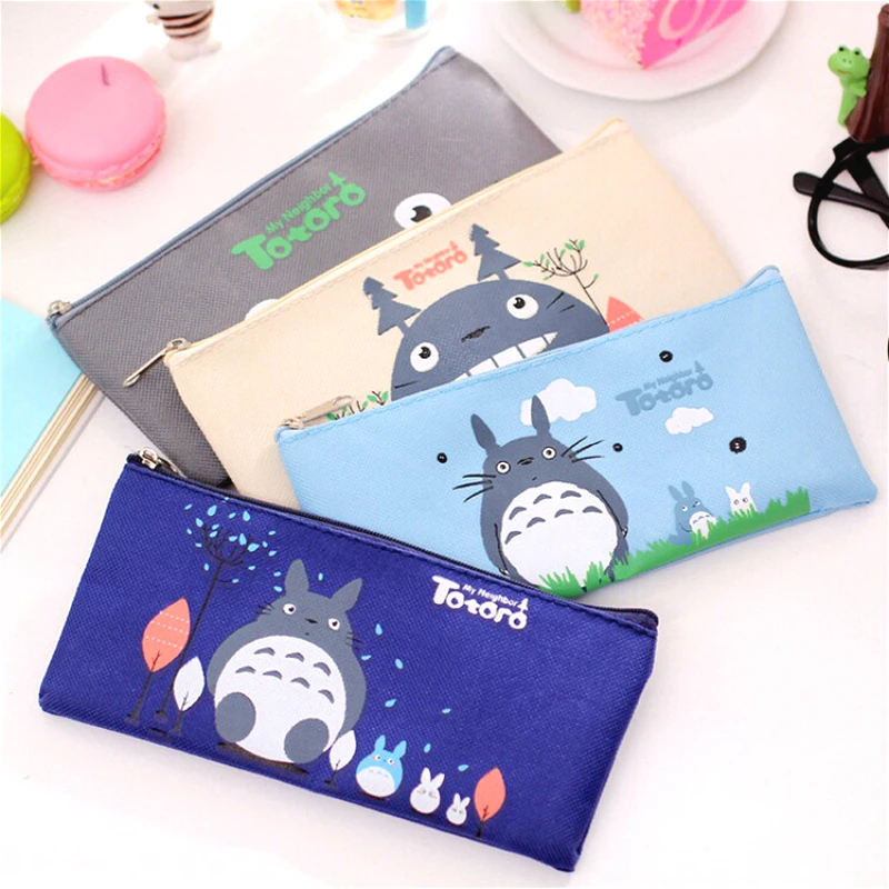 Тканевый чехол карандаш kawaii Totoro креативная тканевая сумка на молнии для
