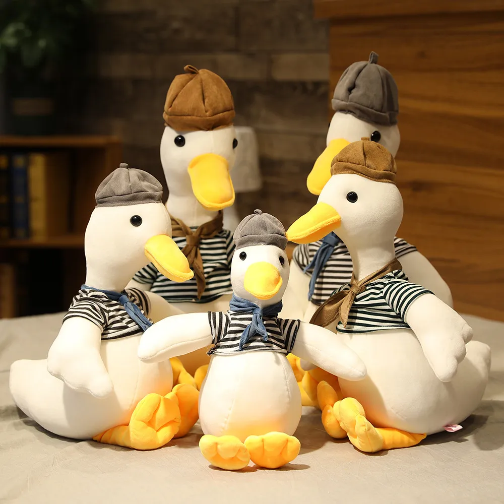 

30-75cm Cute Painter Duck With Clothes Hat Plush Toys Stuffed Soft Animals Pillow Dolls For Kids Girls Friends Birthday Gifts