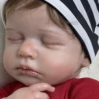 50cm Sleeping Baby Loulou Realistic Reborn Doll Soft Touch Cloth Body Reborn Baby Doll Toys for Children Drop Shipping