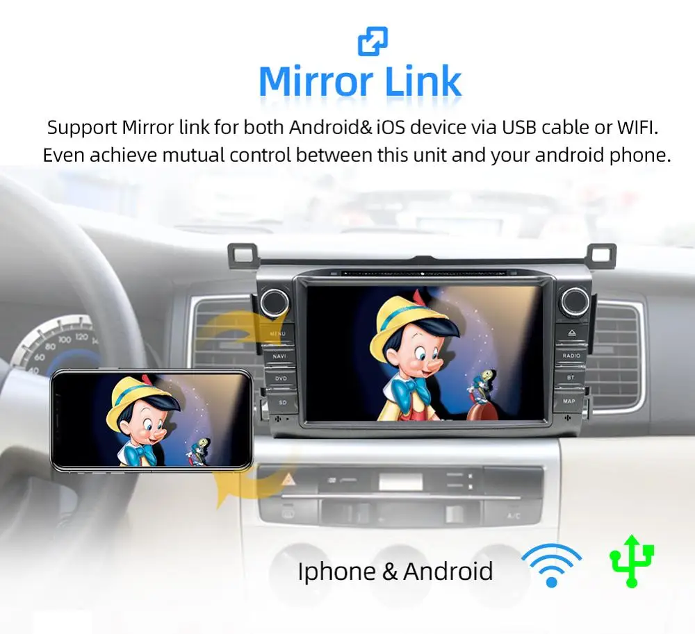 Автомобильный мультимедийный dvd плеер Bosion проигрыватель на Android 10 с GPS 4 Гб ОЗУ 64