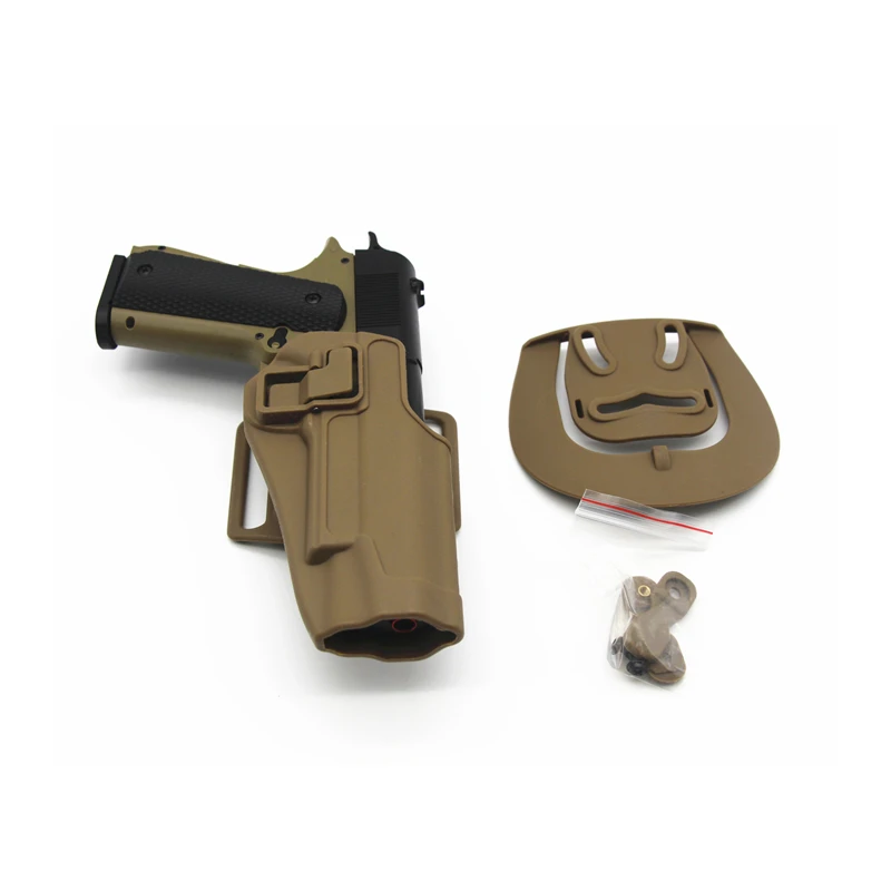 Страйкбол тактическая кобура для CQC левой руки талии пистолет кобура подходит Colt 1911 с ремень весло петля
