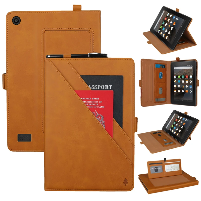 Для Amazon Kindle fire 7 2019 флип кейс многофункциональный кошелек карта кожаный чехол
