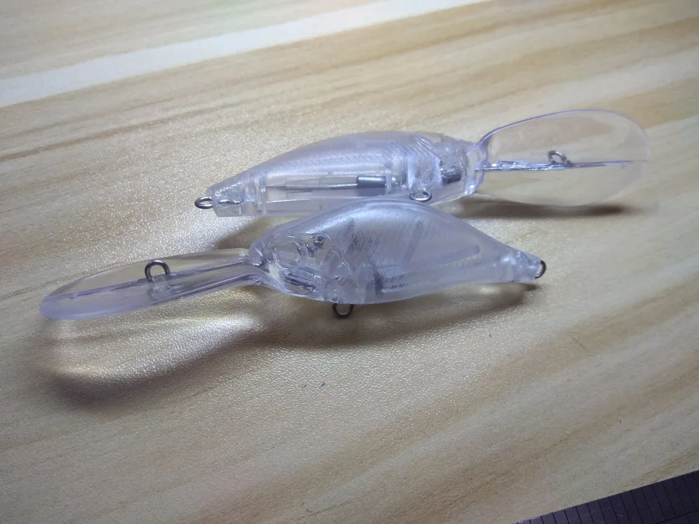 10 шт. Неокрашенный рыболовные приманки тела Crankbait Hardbaits Рыбалка воблер