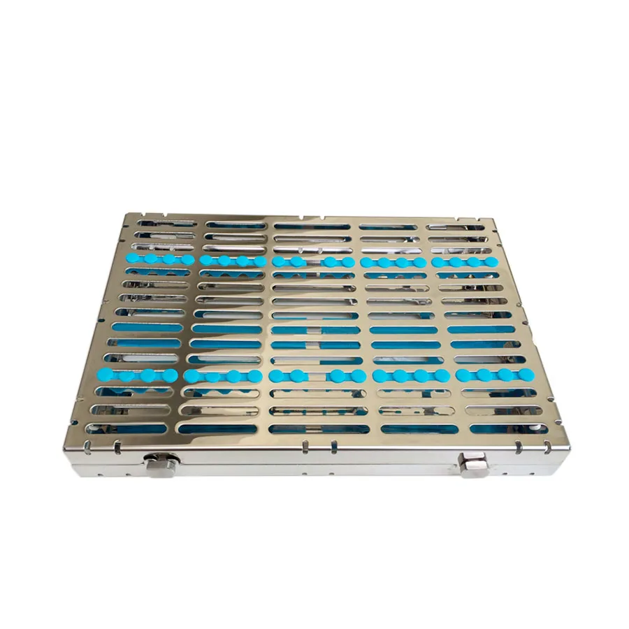 1 piece Dental Disinfection Sterilization Brackets Cassette Case Rack Tray Box for 20 pcs Surgical Instruments
