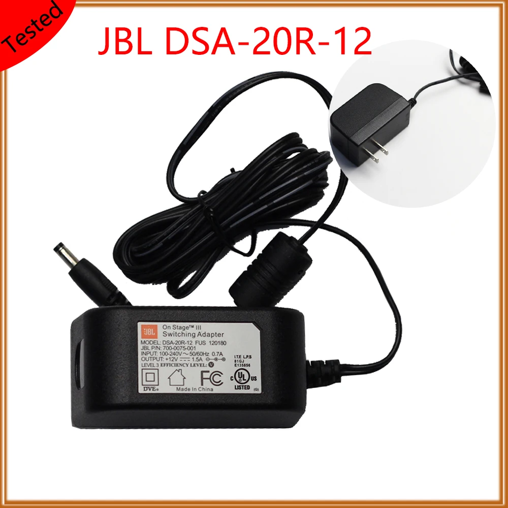DSA-20R-12 FUS 120180 700-0075-001 12V 1.5A Power Supply Charger JBL DC AC Adapters Switching Adapter