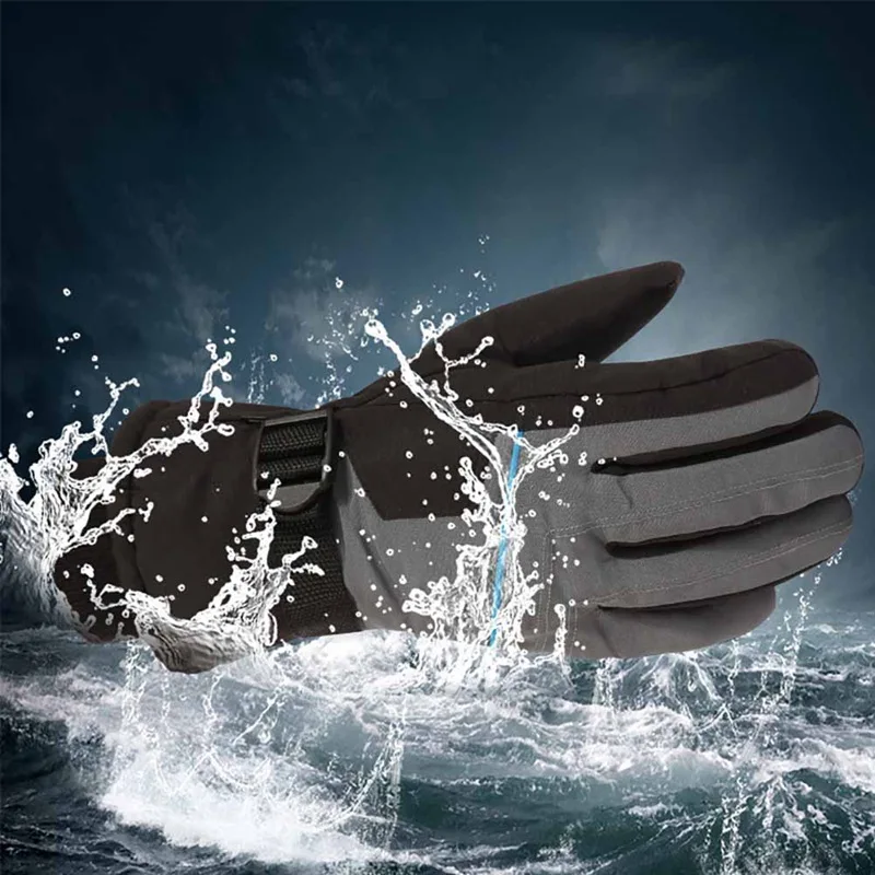 

Outdoor Winter Men Skiing Gloves Full Finger Thick Water Resistant Thermal Handwear Motorcycle Riding Cycling gloves