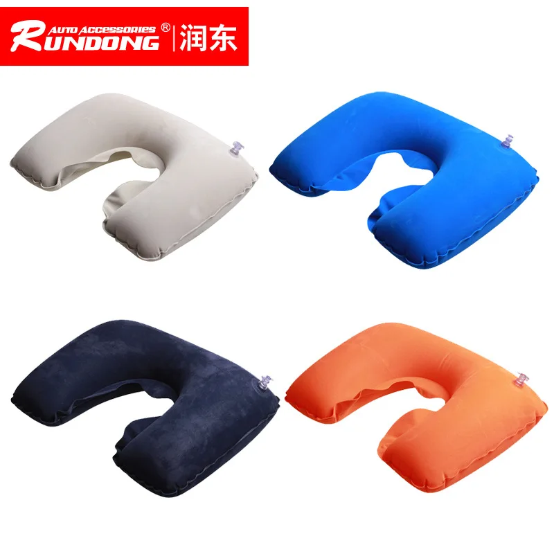 Большая воздушная u-образная подушка для шеи дорожный подголовник надувная